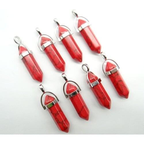 Natural stone Quartz crystal Turquoises lapis tiger eye aventurine Pendants for diy Jewelry making necklaces Accessories 10pcs