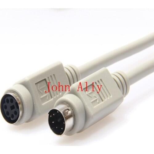Brand new 6Pin 6 Pin for PS2 PS/2 Male To Female Extension Cable Y Splitter Adapter Joiner Connector for Keyboard Mouse Scanner
