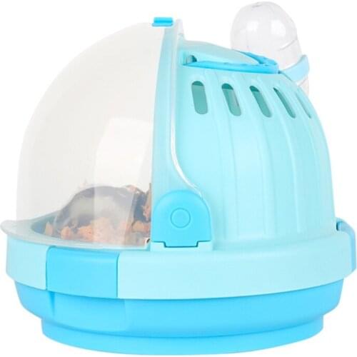 Small Pet Handheld Hamster Cage Portable Travel Carrier Outdoor Carrying Case