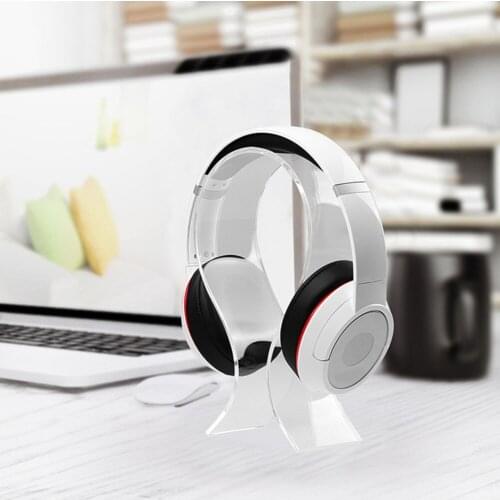 Headphone Display Stand Rack Specialty Stores U Shape Acrylic Headsets Display Multi-functional Earphone Sticky Display Stand