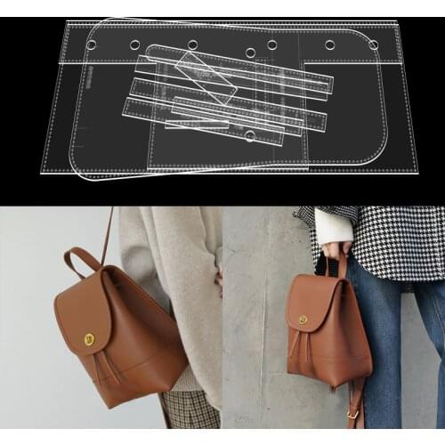 Backpack 2021 New Kraft paper template Acrylic Leather Template DIY leather Sewing Pattern Template