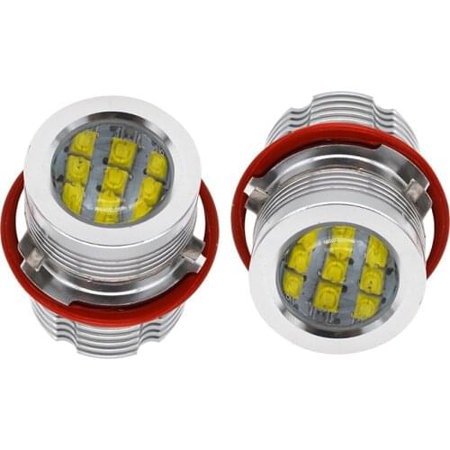 SKYJOYCE 2*60W 120W E39 LED Marker Angel Eyes Kit White Blue Red Yellow LED Chips For B-M-W E39 E60 E63 E65 E53 X5 X3 LED Light