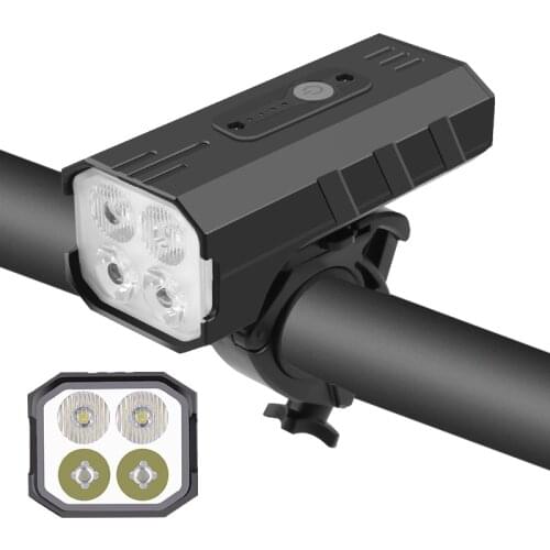 12000Lumens Bike Light USB Rechargeable Bike Headlight T6 LED Super Bright Flashlight Front Lights As Power Bank