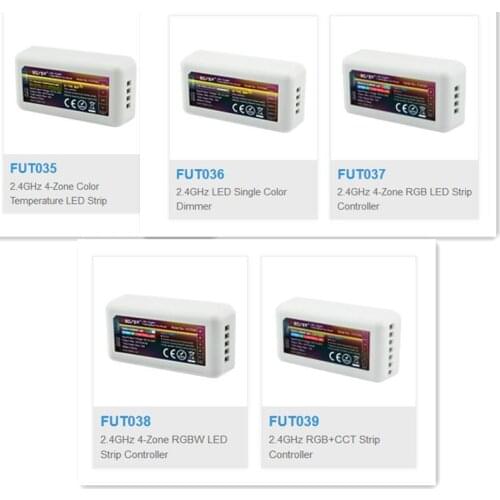 Mi boxer Mi Light RF Wireless single color dimmer CCT RGB RGBW RGB+CCT FUT035 FUT036 FUT037 FUT038 FUT039 led strip controller