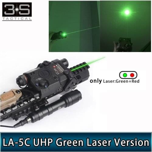 Tactical Airsoft Surefir PEQ 15 LA-5C UHP Flashlight ONLY Green And Red Laser Dot Version NO IR And White Light
