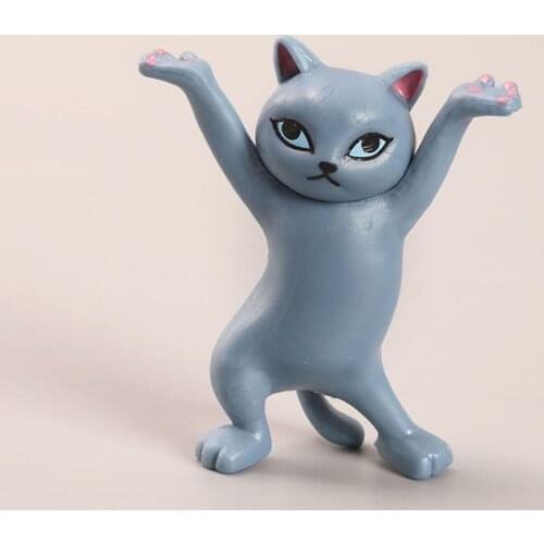 Dancing Cat Earphone Stand For Air Pods 12 Pro Headset Blue Tool INS Pen Holder Desktop Display Cute Doll Handmade Decoration