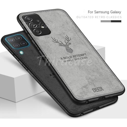 Cloth Textrue Case For Samsung A32 A72 A12 A51 A71 A20S A30S A50S Bumper Silicone Cover on Galaxy for A52 A02S A21S A31 A41 A11