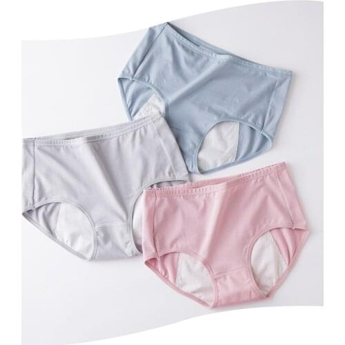 Cotton Womens Physiological Pants Menstrual Underwear Leak Proof Underpants Girls Lingerie Widened Antibacterial Sanitary