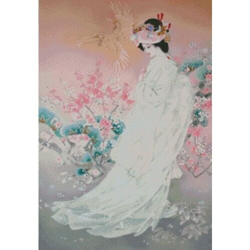 Embroidery Counted Cross Stitch Kits Needlework - Crafts 14 ct DMC DIY Arts Handmade Decor - Pretty girl 2