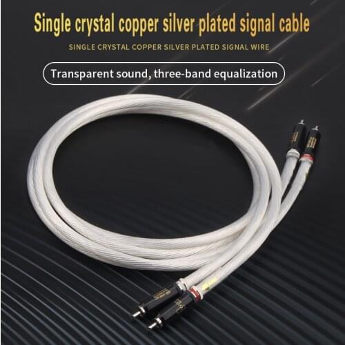 Weiduka 12 Stranded Single 5NOCC silver plated hifi audio signal cable amplifier connection cable RCA cables