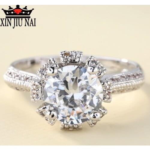 American and European fashion crown-shaped lady ring inlaid AAA crystal zircon CZ Wedding Jewelry Party Gift anniversary