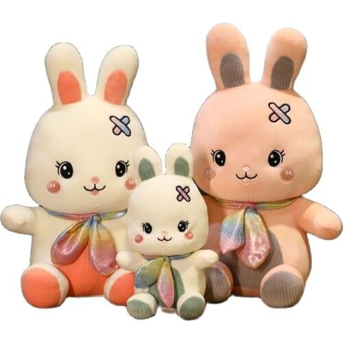 1pc 25-55cm Kawaii Rabbit Plush Toys Lovely Rabbit with Tie Pillow Stuffed Soft Dolls Baby Toy for Children Girls Decor Gift