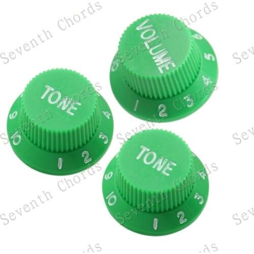 10 Sets/lot Green & Mauve Replacement Volume Tone Control Knob for Electric Guitar parts accessories