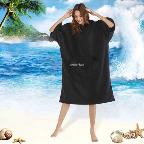 110-75cm Thick Windproof Hooded Bathrobe Bath Towel Quick-Drying Hot-Selling New Outdoor Beach Cloak Dressing Gown