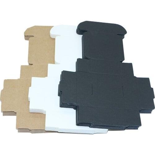 21 sizes Small Black Cardboard gift box,white Package paper carton box kraft paper handmade soap packaging craft box folding