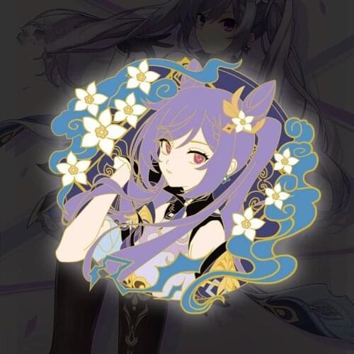 3 Designs Game Genshin Impact Venti, Ganyu, Keqing Metal Badge Button Brooch Pins Costume Props Cosplay Gift