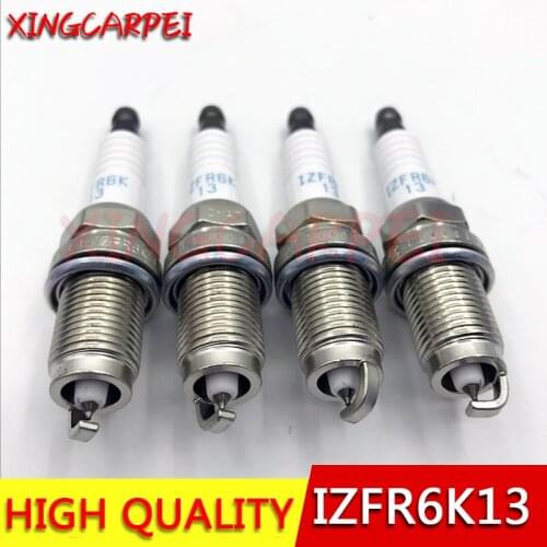 4pcs IZFR6K13 6774 Iridium Platinum Spark Plug Fit For Honda 08-12 Laser Spark Plugs For 6401 5304 IZFR6K13 SKJ20DR-M13
