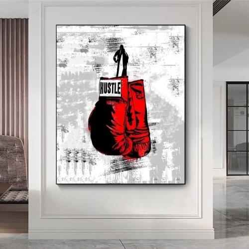 Boxing Inspirational Canvas Painting on The Wall Art Posters Prints Motivational Wall Pictures for Living Room Home Wall Cuadros