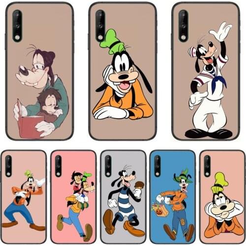 Goofy Happy Dog Disney Design Soft TPU Clear Phone Case For Huawei Y 5 6 7 8 9 A P S Pro 2020 2019 Black Etui Coque Hoesjes Com