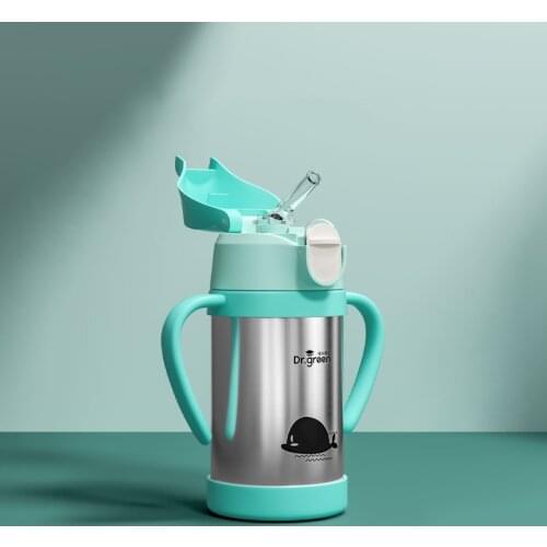 Kids Thermos Mug Baby Duckbill Straw Stainless Steel Food Grade Vacuum Flasks Children Thermal Water Bottle Tumbler Thermo Cup