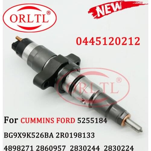 4pcs 0 445 120 212 Diesel Injector 0445120212 For CUMMINS FORD 5255184 BG9X9K526BA 2R0198133 4898271 2860957 2830244 2830224