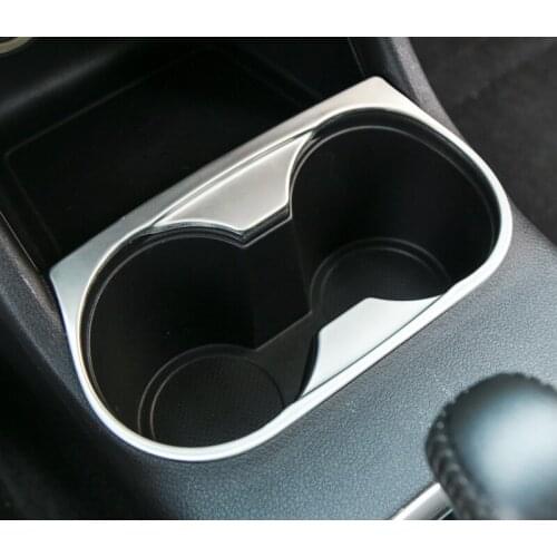 For Mitsubishi Outlander 20103 2014 2015 2016 2017 Accessories ABS Chrome Car Inner Front Water Cup Holder Cover Trim