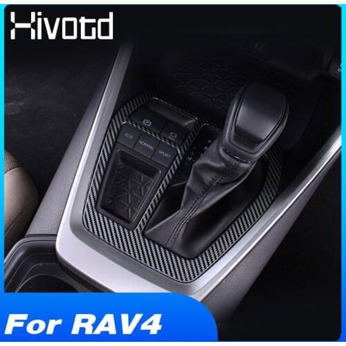 For Toyota Rav4 2020 2021 Accessories Central Console Gear Shift Knob Panel Cover Interior Decoration Frame Trim Car Styling