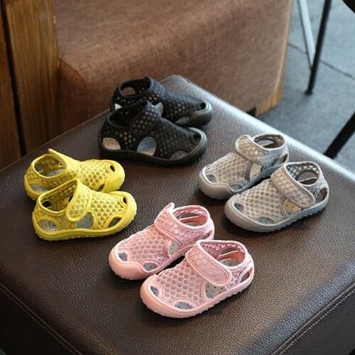 Kids Shoes Breathable Children Sandals Boys Summer Hollow Canvas Shoes Sneakers Baby Girls Soft Bottom Toddler Casual Mesh Shoes