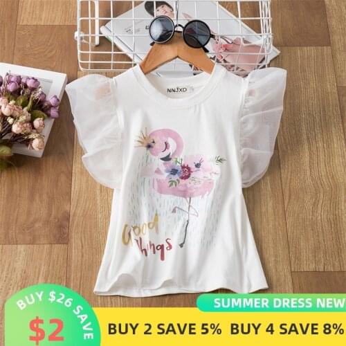Unicorn Baby Girls&Boys T Shirt Summer Kids Casual Cotton T-shirt Toddler Flamingo Tees Clothes Cute Enfant Birthday Party Gift