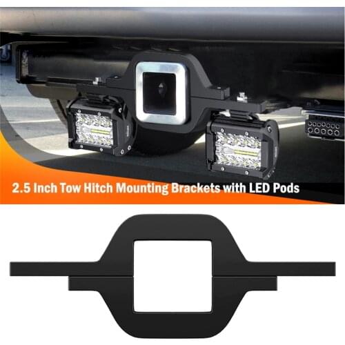Offroad SUV Truck Towing Hitch Mount Bracket Pickup Reverse Rear Back Up LED Work Light Lamp Mounting Tow Hook Holder Clamp