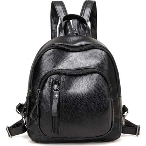 3PCS / LOT Mini Small Backpack New Fashion Women Backpack Casual Soft PU Lather Back Pack Mochila