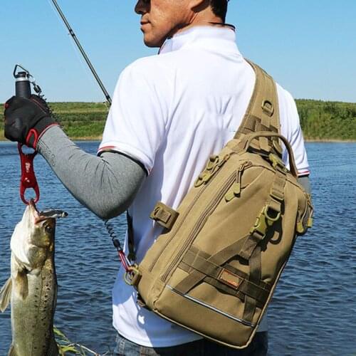 Men Chest Fishing Bag Camping Sling Backpack Military Tactical Army Shoulder Bags Travel Camping Molle Outdoor Travel Bag XA839A