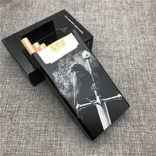Customizd Crow Aluminium Alloy Cigarette Case Boxes Cigarette Box Laser Engraved Forever Diy Your Picture