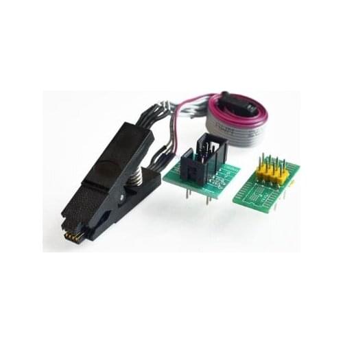 Update version SOP8 Test Clip For EEPROM 93CXX / 25CXX / 24CXX in-circuit programming + 2 adapters