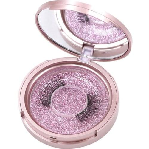 Single pair of magnetic false eyelashes, long-lasting and natural, easy to wear magnetic false eyelashes, reusable false eyelash