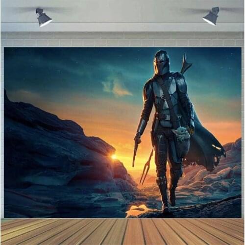 Customize Cartoon Wars Hero Photography Background Backdrop Baby Children Birthday Party Decoration Tapestry Photo Live Studio