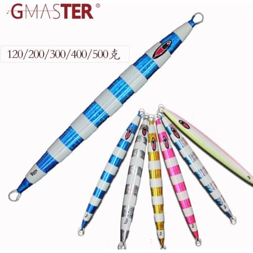GMASTER Fast Jigging Lure 120g200g300g400g500gLead jig strong glow and Japan laser artificial Fishing Lure