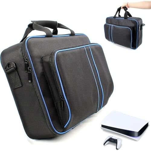 For PS5 Console & Controller Storage Bag Travel Carrying Bag Large Capacity Two-layer Handbag For PlayStation 5 Game Accessories