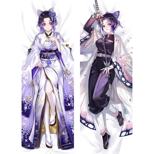 Japanese Anime Demon Slayer: Kimetsu No Yaiba Kochou Shinobu Cosplay Dakimakura Pillow Case Hugging Body Prop