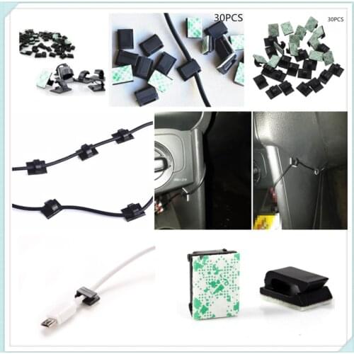 30Pcs auto parts clip storage bag cable holder paste for Mercedes Benz W211 W203 W204 W210 W124 AMG W202 CLA W212