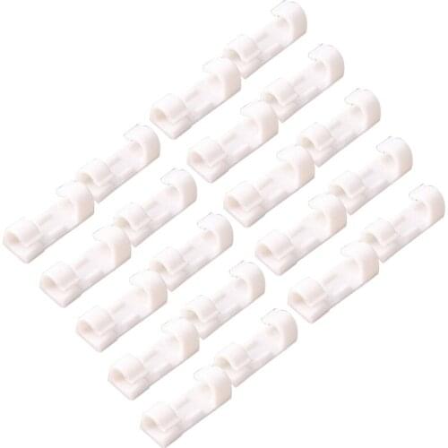 20Pcs Self Stick Wire Cable Cord Clips Clamp Table Wall Tidy Organizer Holder for Home Network- Data
