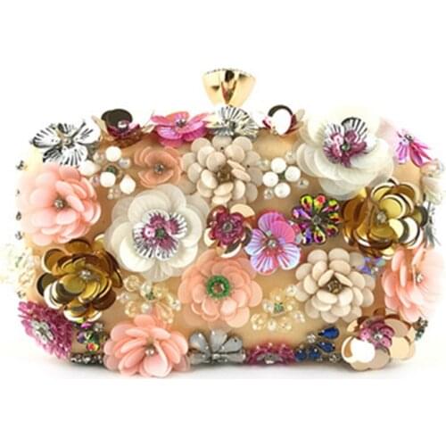 Colorful Flower Purse Evening Bags Women Formal Party Wedding Prom Cocktail Party Handbags New