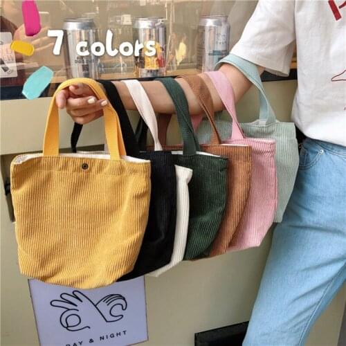 Raged Sheep High Quality Women Corduroy Tote Bag Mini Casual Ladies Casual Solid Color Single Shoulder Bags Messenger Handbag