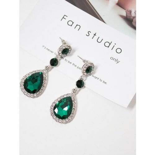 Earrings Wedding Jewelry Rhinestone Style Wedding Earrings For Women earrings 2020 round bohemian brincos Dangle Earrings