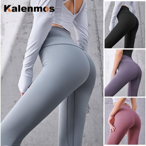 Tracksuit Women KALENMOS Sexy Workout Push Up Fitness Legging Slim High Waist Leggins Mujer Seamless Sports Home Pants Leggings