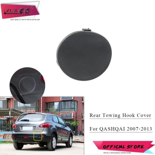 ZUK Rear Bumper Towing Hook Cover For Nissan Qashqai 2008 2009 2010 2011 2012 2013 2014 2015 Cap Housing Lid Case Base Color
