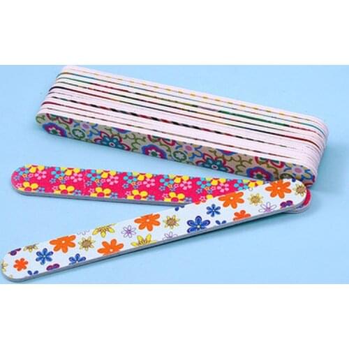 1/5pcs Double-sided Flower Printed Nail File Blocks Colorful Sponge Nail Polish Sanding Buffer Strips Polishing Manicure Tools