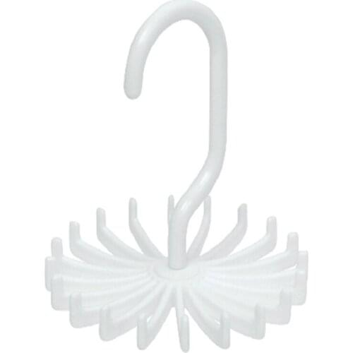 20pcs/lot Plastic Tie Rack For Closets Rotating Ties Hook Holder Belt Scarves Hanger Men Women Cloth Organizer hanger