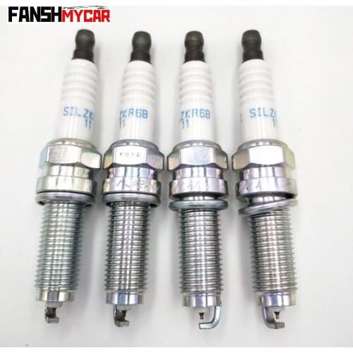 4pcs/lot High Quality SILZKR6B-11 Spark Plugs For Hyundai i20 i30 CW ix20 Kia Carens III 18855-10080 SILZKR6B11