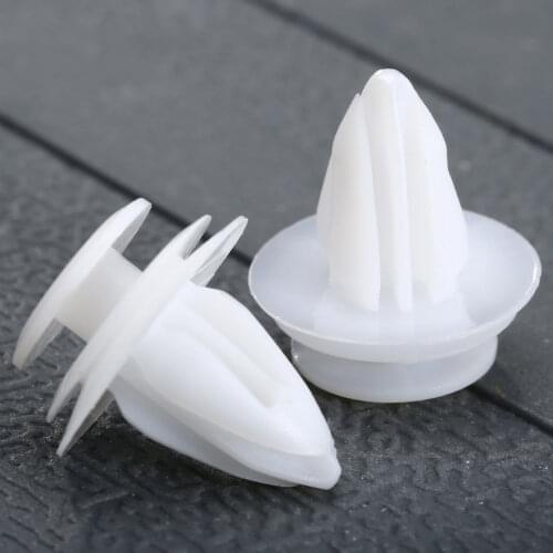 50Pcs Auto Fasteners Rivet Retainer Push Type Engine Cover Car Fender Bumper Door Side Skirt Trim Panel Clips Hole 8.5x8.8mm